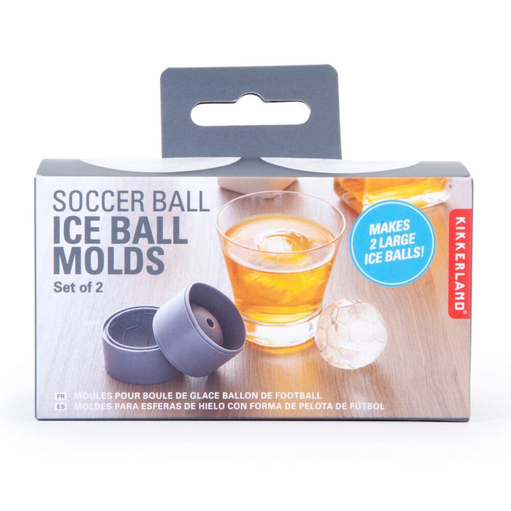 kikkerland fußball eiswürfelformen, 2er set