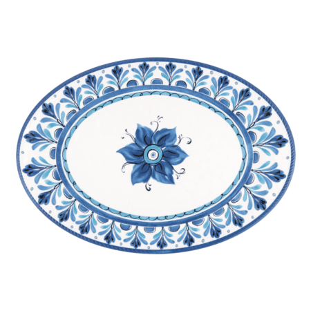 serafino zani malamin-serviertablett oval "havana blue"