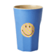 rice becher "smiley" blau, large