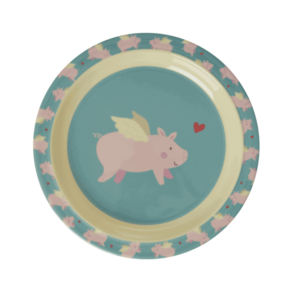 rice kinderteller "flying pig"