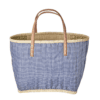 rice korbtasche "dark navy vichy", medium
