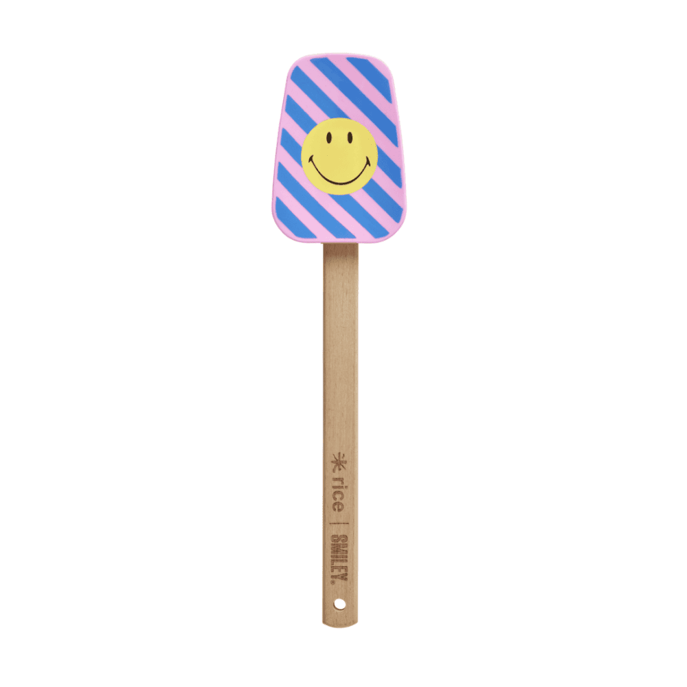 rice silikon-teigschaber "smiley", 2 motive - rosa