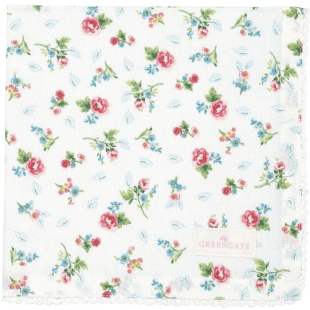 greengate stoffserviette mit spitze 'alma' petit white