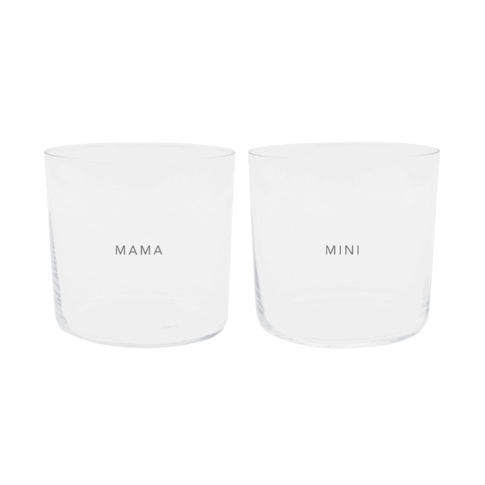 eulenschnitt trinkglas im 2er-set „mama & mini“