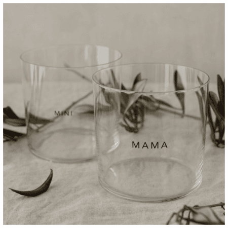 eulenschnitt trinkglas im 2er-set „mama & mini“