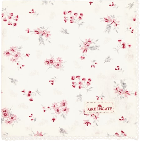 greengate stoffserviette mit spitze 'emberly' white