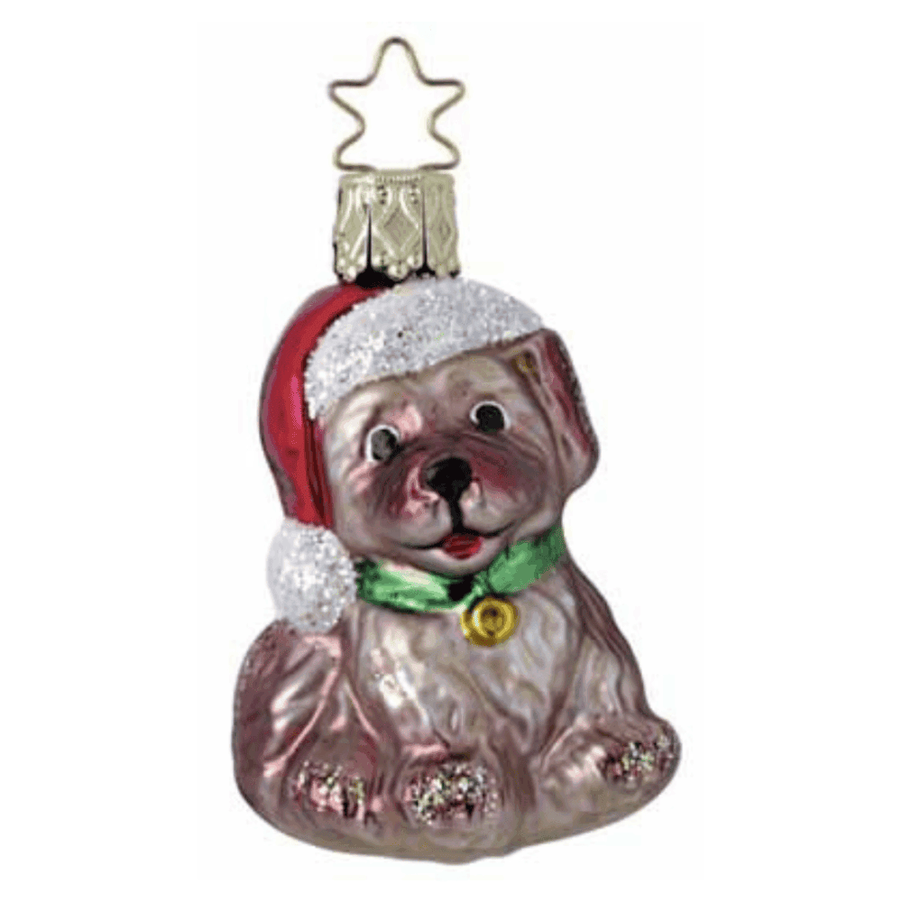 inge glas christbaumanhänger "weihnachtswelpe"