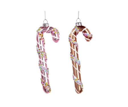 goodwill christbaumanhänger "sprinkle candy cane", 2 farben - braun