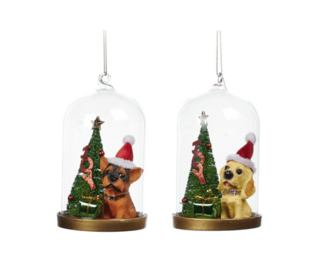 goodwill christbaumanhänger "xmas tree with dog", 2 farben - gold