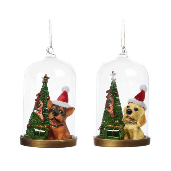 goodwill christbaumanhänger "xmas tree with dog", 2 farben - gold