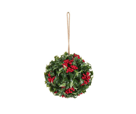 goodwill christbaumkugel "holly berry kissing ball"