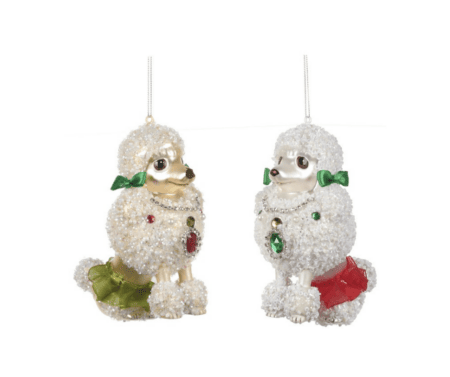 goodwill christbaumanhänger "xmas poodle", 2 farben - grün
