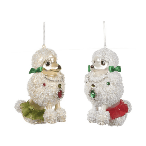 goodwill christbaumanhänger "xmas poodle", 2 farben - grün