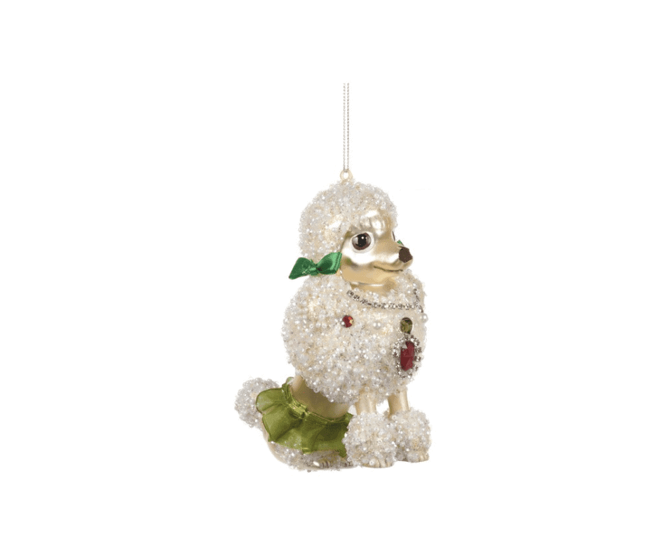 goodwill christbaumanhänger "xmas poodle", 2 farben - grün