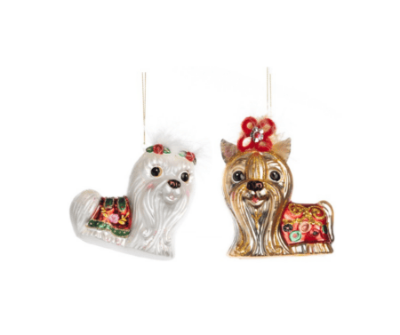 goodwill christbaumanhänger "xmas shih tzu", 2 farben - weiß