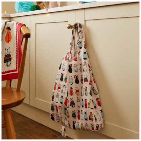 ulster weavers faltbare einkaufstasche "christmas cats"