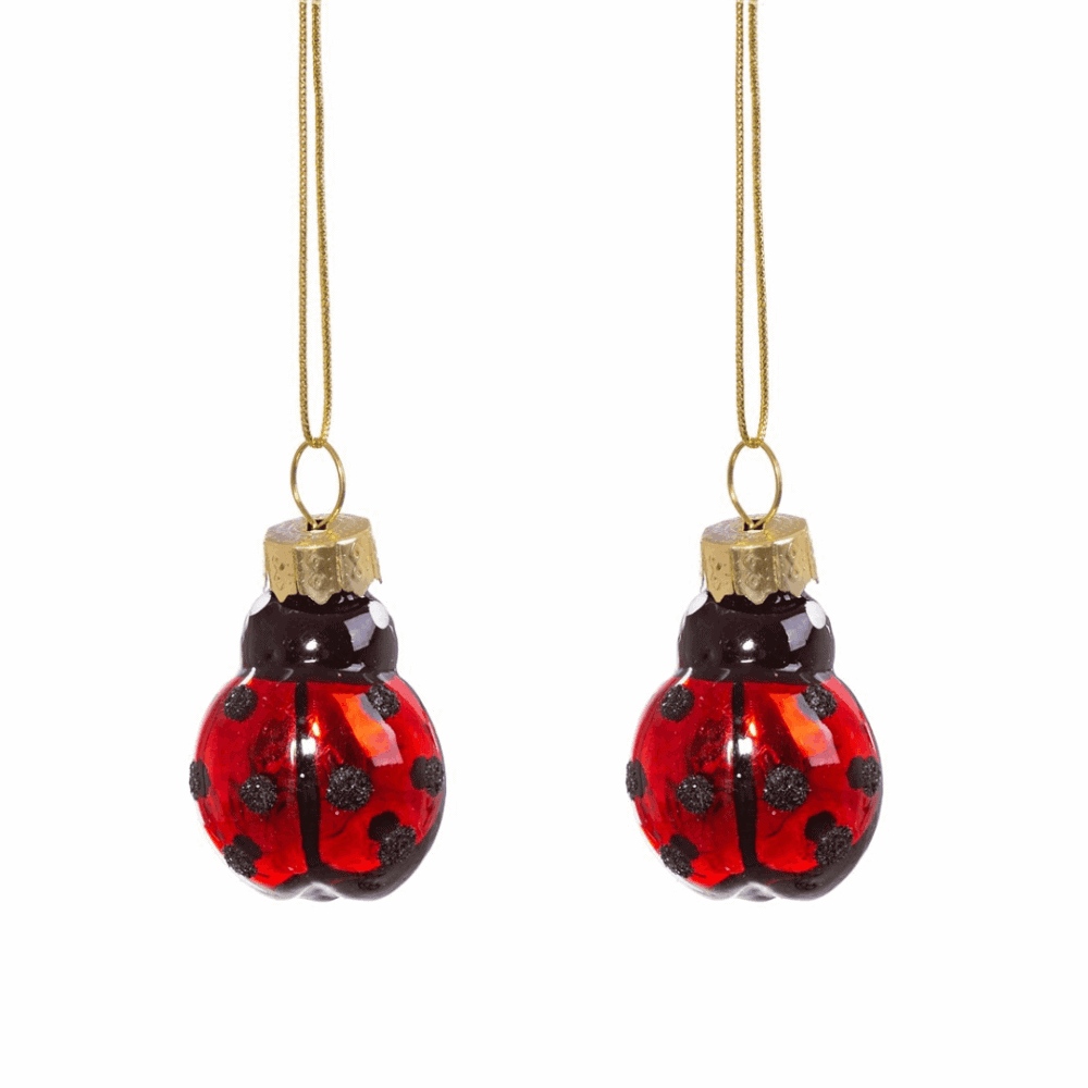 sass & belle christbaumanhänger "ladybird" 2er-set