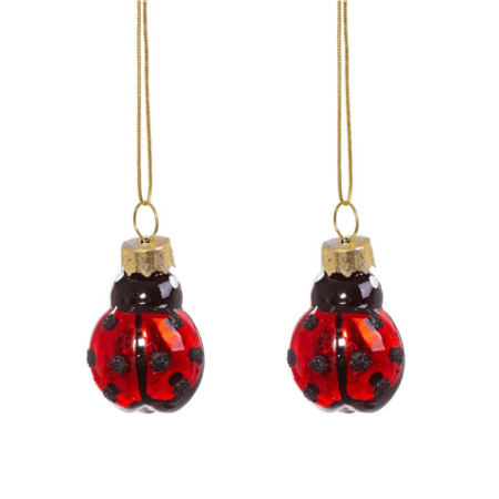sass & belle christbaumanhänger "ladybird" 2er-set