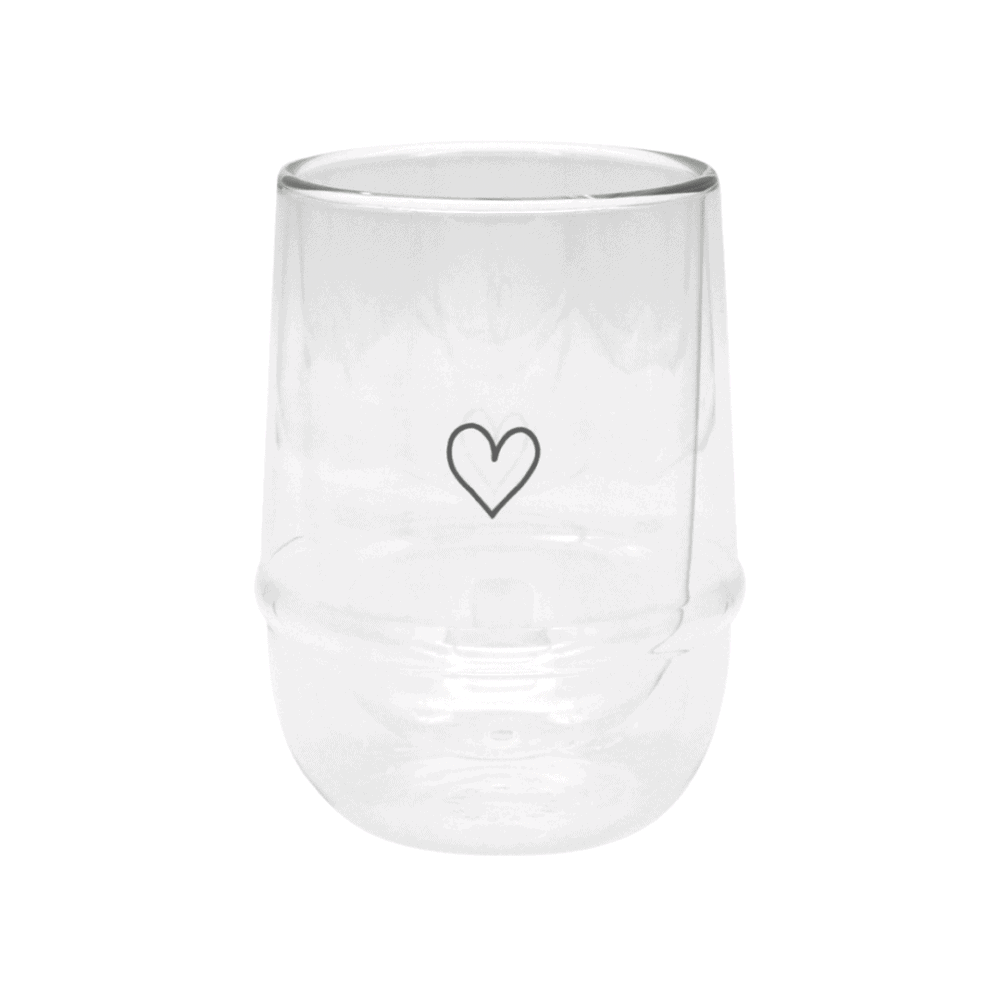 eulenschnitt doppelwandiges glas "herz"