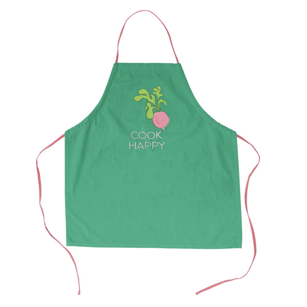 rice kochschürze "radish" print, grün