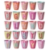 rice becher, buchstaben a-z gestreift, blau