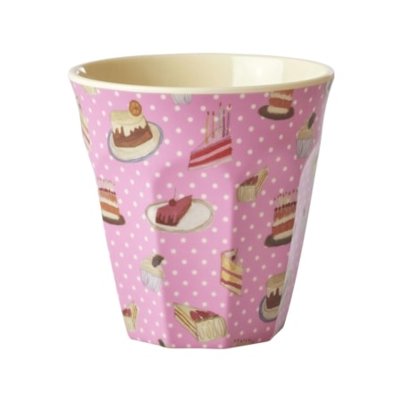 rice becher "sweet cake" print pink, medium