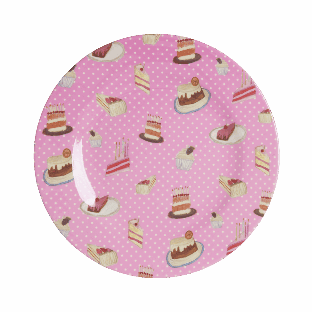 rice kleine schüssel "sweet cake" print, pink
