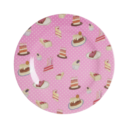 rice kleine schüssel "sweet cake" print, pink