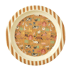 rice kinderschale, brown farm print