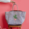rice shopper "radish" print, lavendel