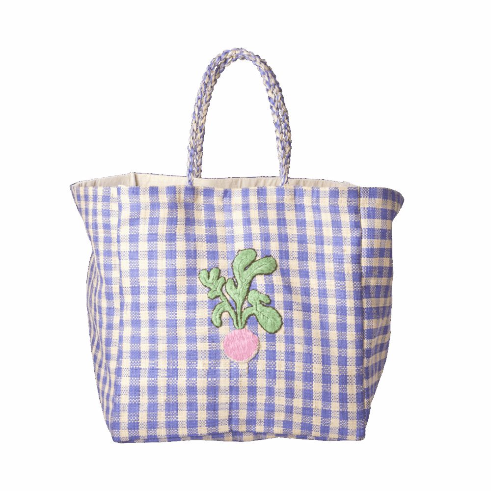 rice shopper "radish" print, lavendel