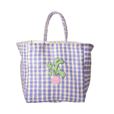 rice shopper "radish" print, lavendel