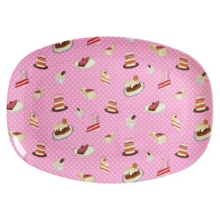 rice kleine schüssel "sweet cake" print, pink