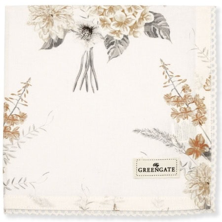 greengate stoffserviette mit spitze 'estelle' white