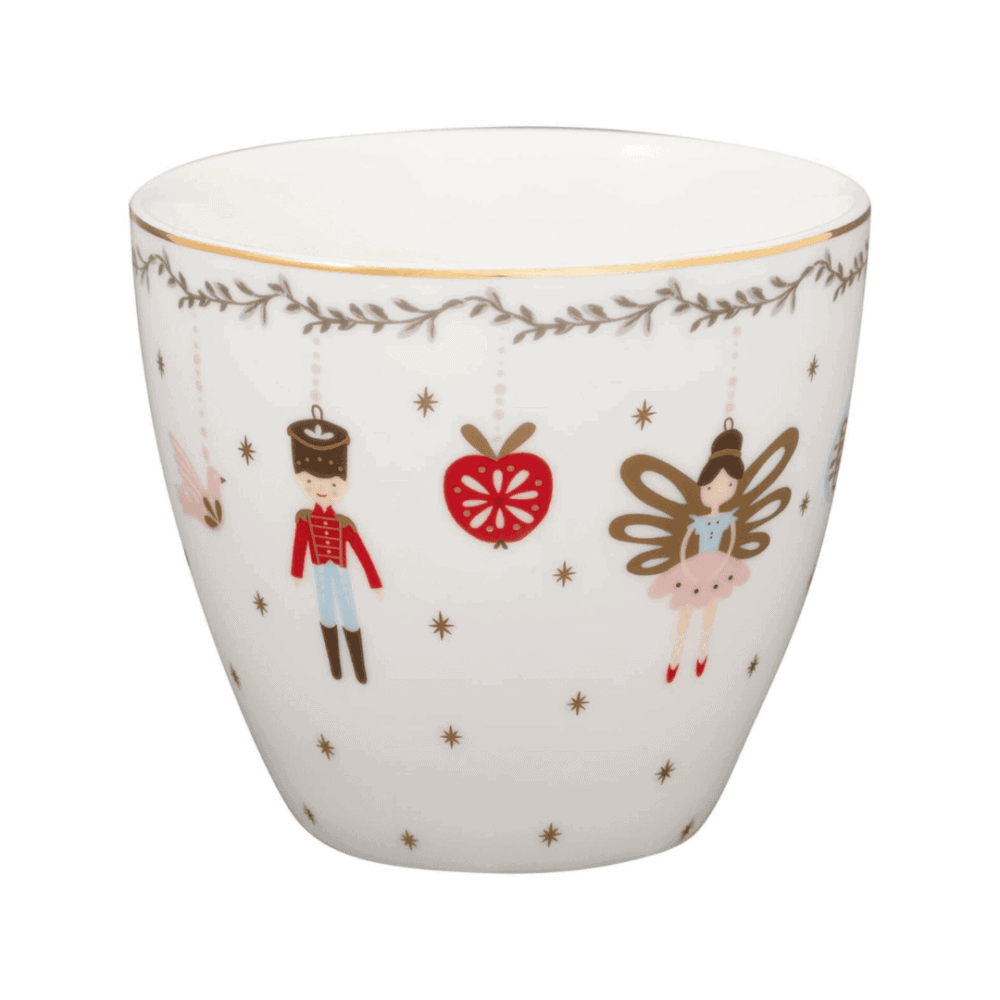 greengate tasse ‘lucie xmas’ latte cup white