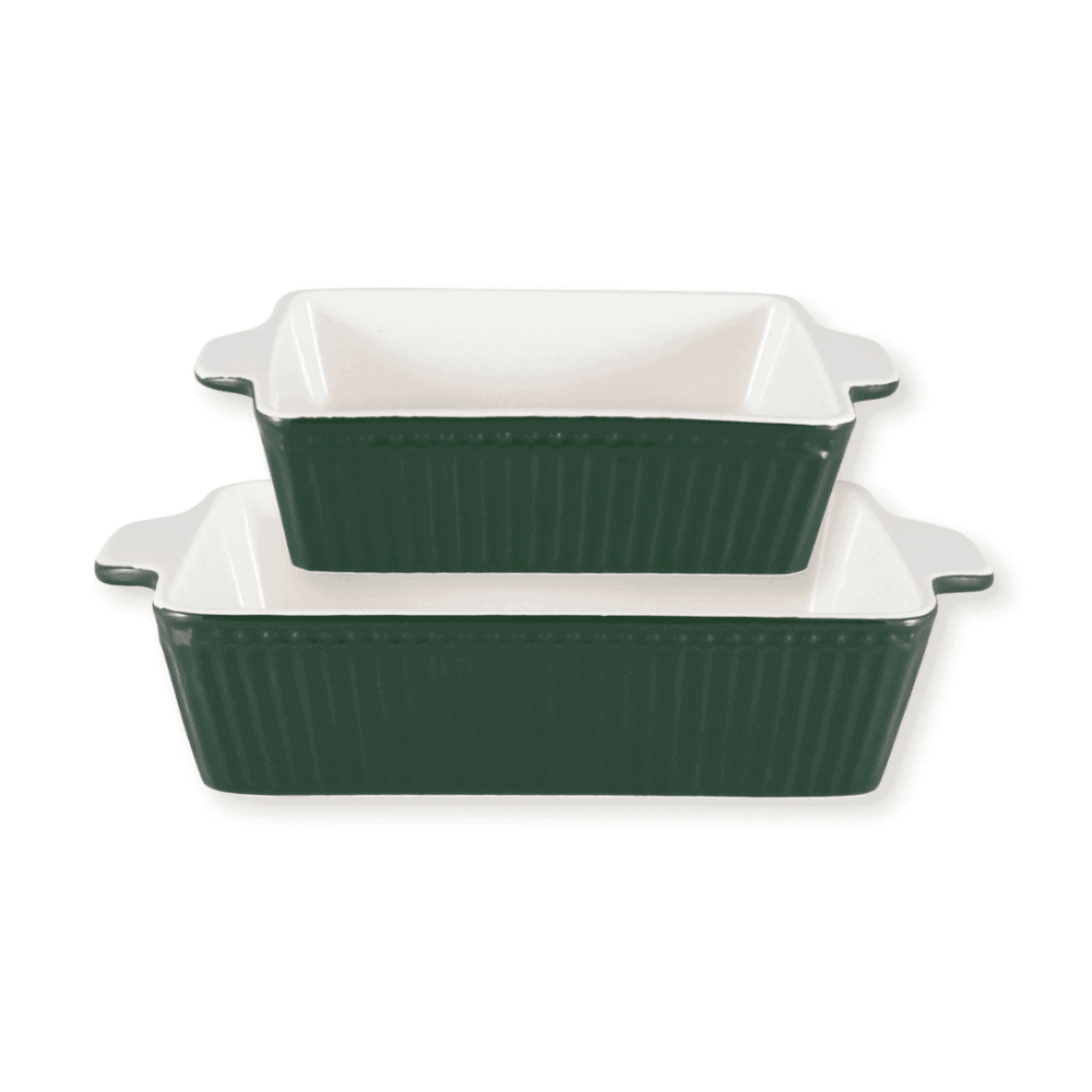 greengate auflaufform 'alice' pinewood green, zwei größen