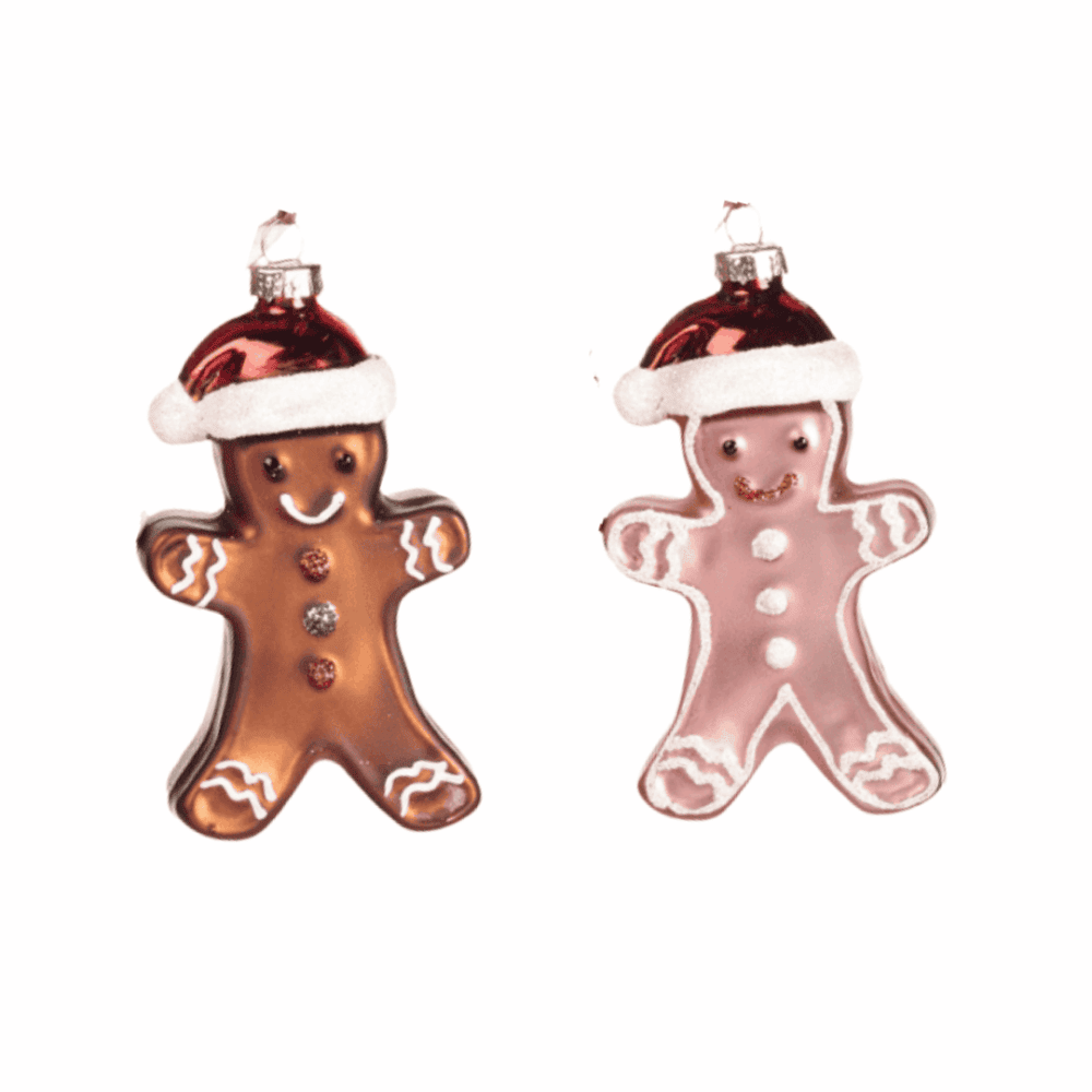 goodwill christbaumanhänger "gingerbreads on ribbon", 2 farben