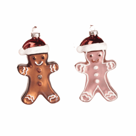 goodwill christbaumanhänger "gingerbreads on ribbon", 2 farben