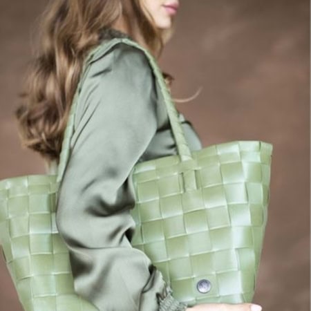 handed by flechtkorb paris shopper, greyish green (kopie)