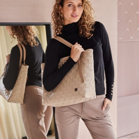handed by flechtkorb mingle shopper, liver brown mix (kopie)