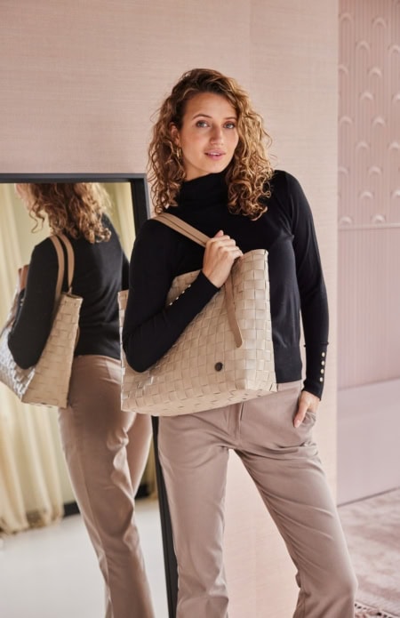 handed by flechtkorb mingle shopper, liver brown mix (kopie)