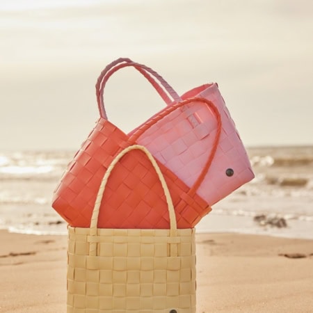 handed by flechtkorb paris shopper, lagoon blue