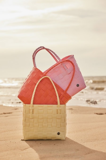 handed by flechtkorb paris shopper, lagoon blue