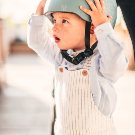 scoot and ride reflektierender babyhelm xxs – s, rose (kopie)