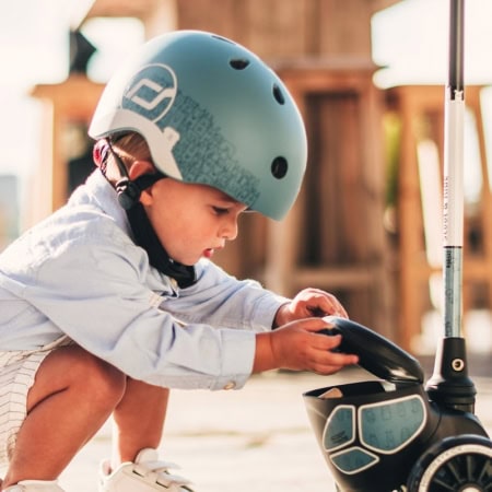 scoot and ride reflektierender babyhelm xxs – s, rose (kopie)