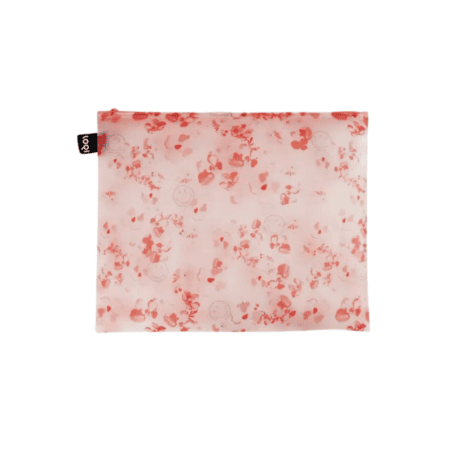 loqi faltbare einkaufstasche "smiley flowers", 3 farben
