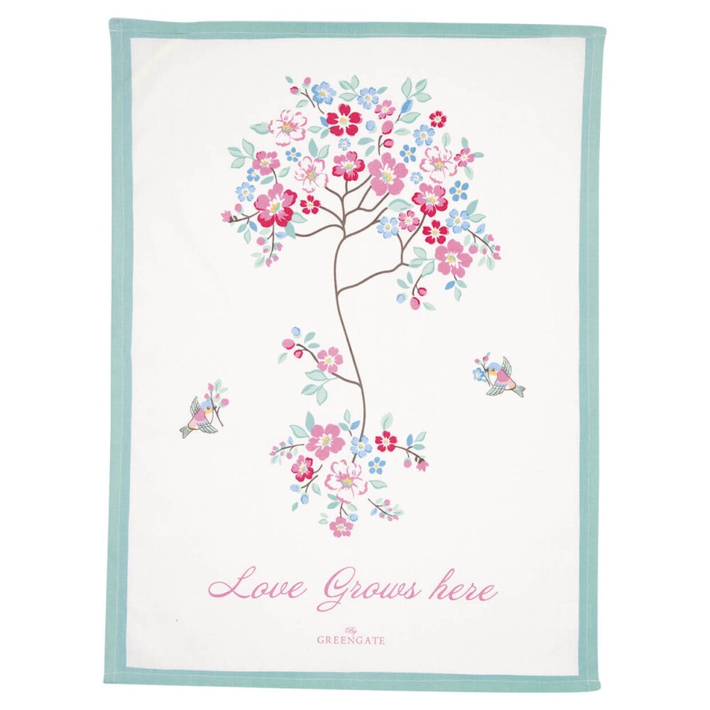 greengate geschirrtuch 'portia flowers’ white (kopie)