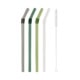 eulenschnitt glasstrohhalme "grün geknickt" 4er set, 20 cm