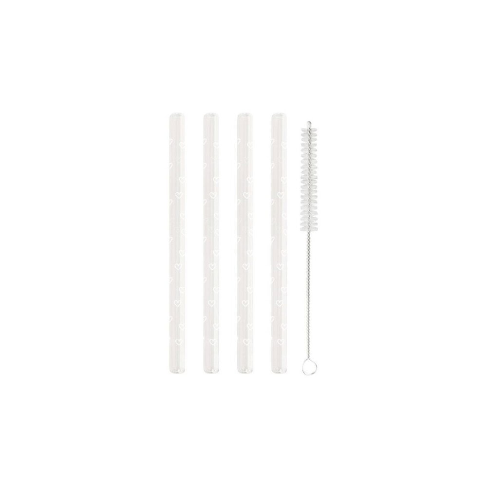 eulenschnitt glasstrohhalme "smileys" 4er set, 13 cm (kopie)