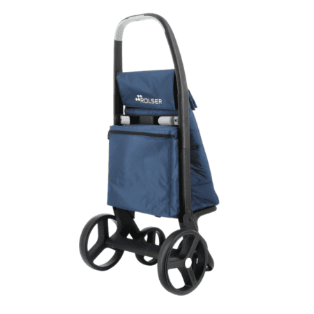 rolser, klappbarer einkaufstrolley "wallaby tweed", azul, 4 räder